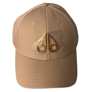 Moose Knuckles  Hollow Logo Cap Dusty Rose / Pink Gold Hat - OS - NWT